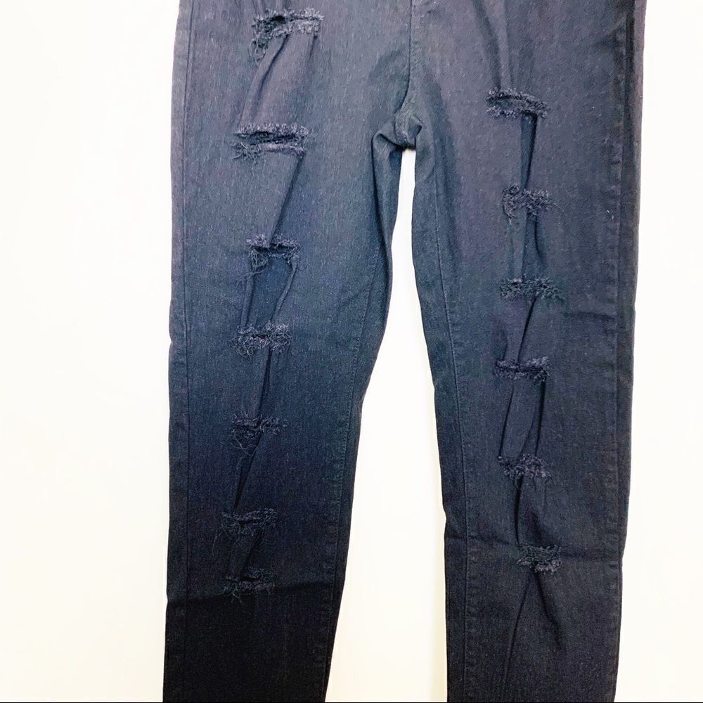 B.O.B Black Distressed Stretch Skinny Jean, 2X - Picture 7 of 8
